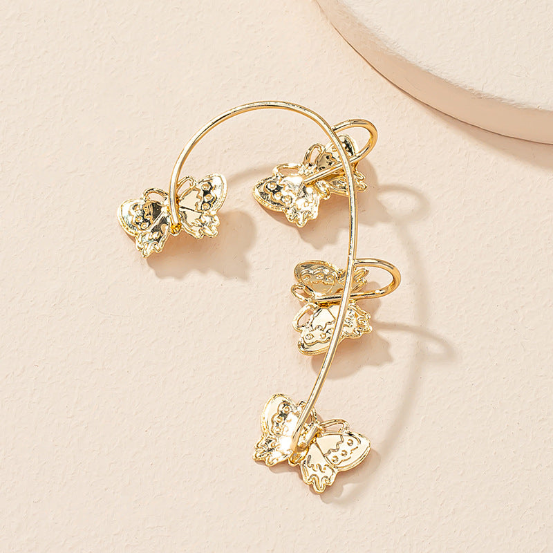 Korea One Shine Butterfly Earrings