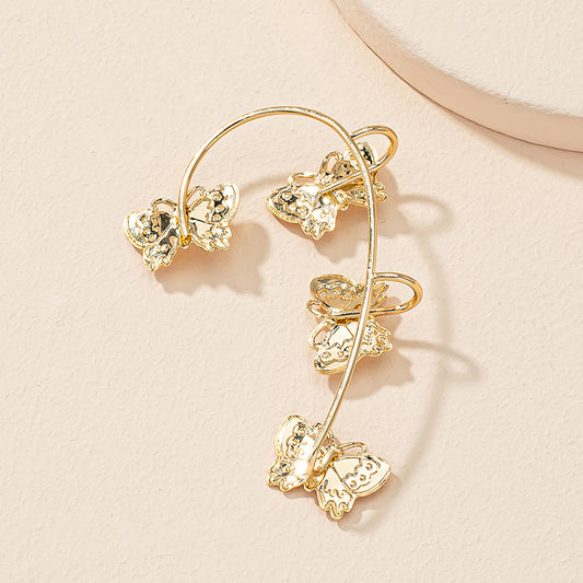 Korea One Shine Butterfly Earrings