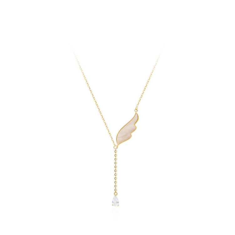 Korea 925 Silver Wings Necklace