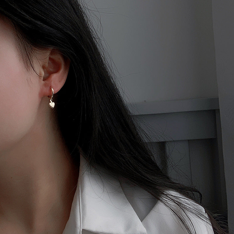 Seoul Peach Heart Earring