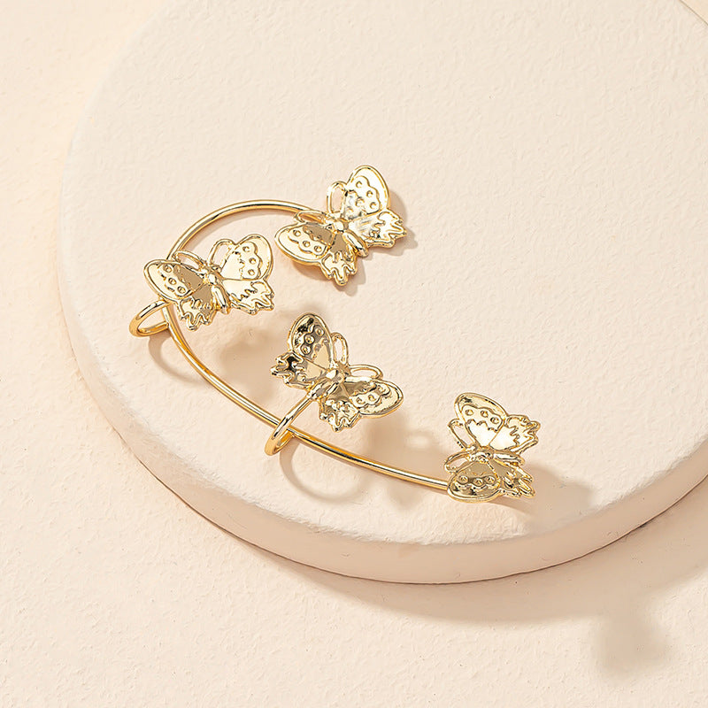 Korea One Shine Butterfly Earrings