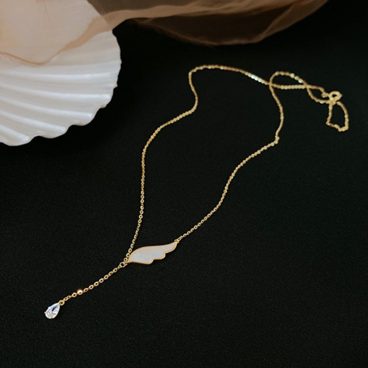 Korea 925 Silver Wings Necklace