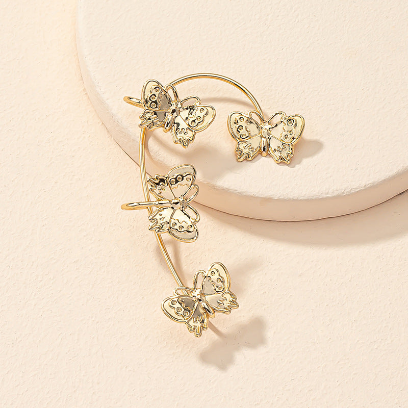 Korea One Shine Butterfly Earrings