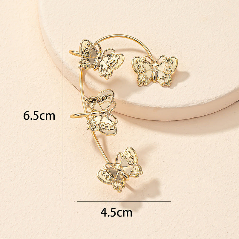 Korea One Shine Butterfly Earrings