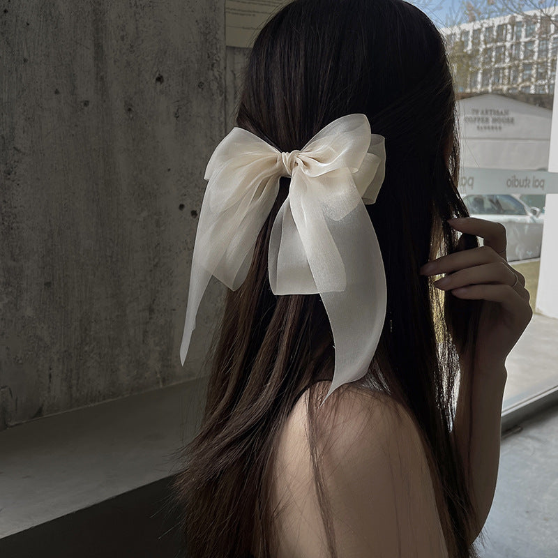 Veil Bowknot Hair Clip