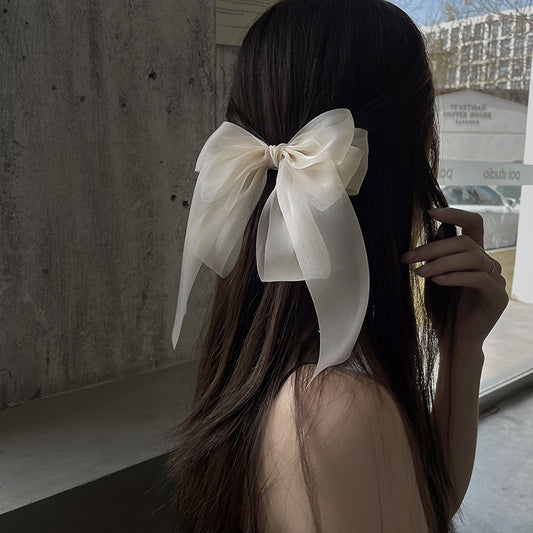 Veil Bowknot Hair Clip