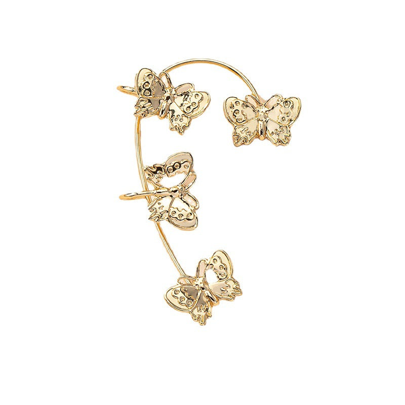 Korea One Shine Butterfly Earrings