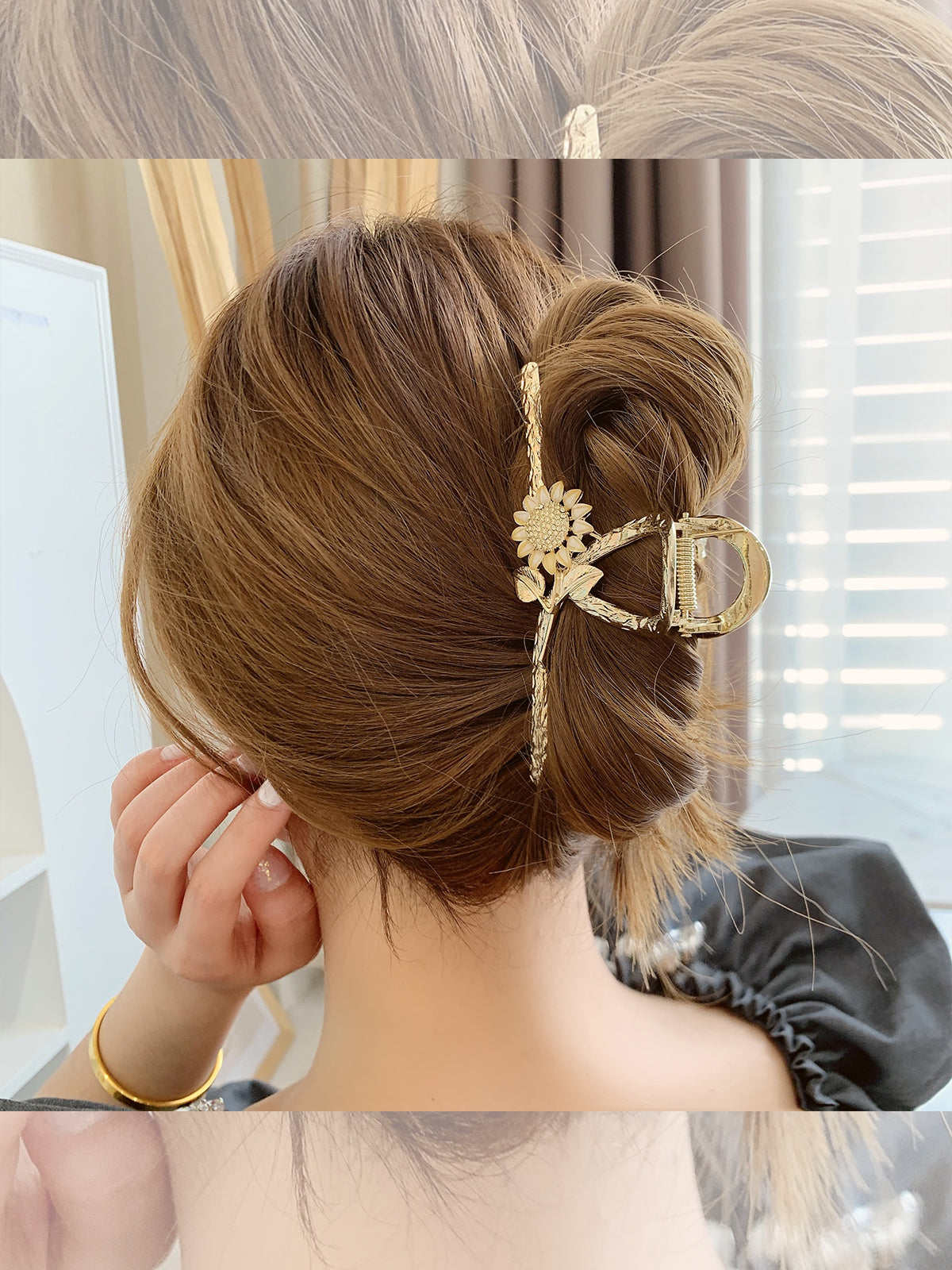 Sunflower Metal Clip